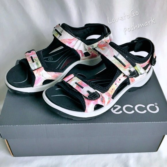 ecco floral sandals